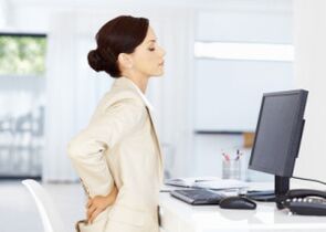 lage rug osteochondrose tijdens zittend werk